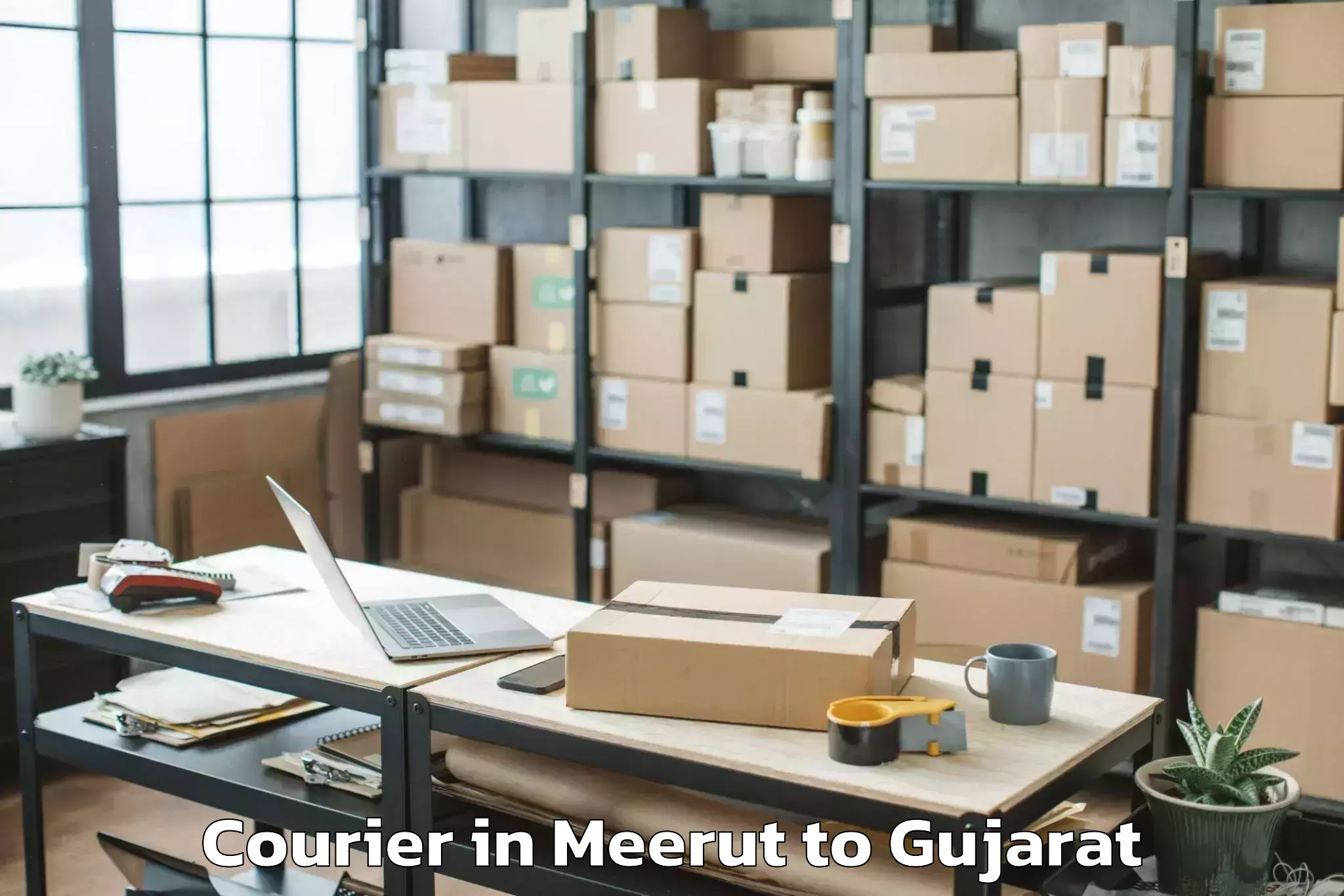 Top Meerut to Devgadh Baria Courier Available